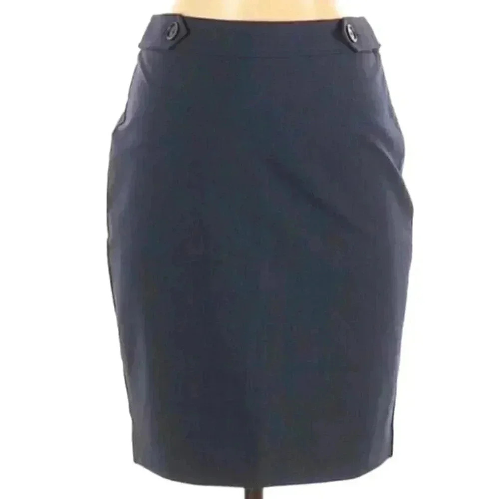 Ann Taylor Loft  Casual Blue Skirt Size 0P